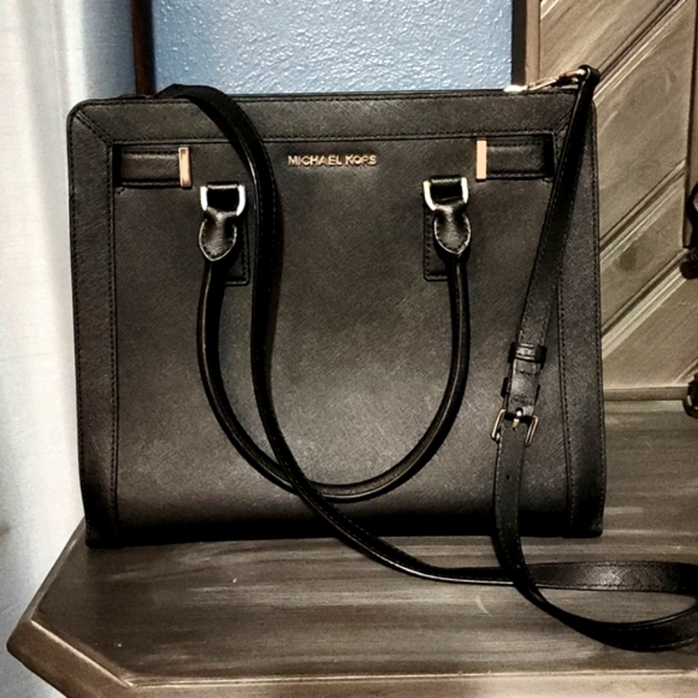 Michael Kors Large Black Saffiano Leather Satchel